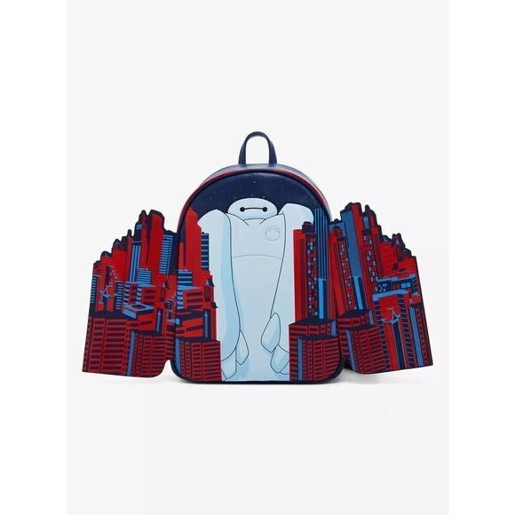 Loungefly Disney Big Hero 6 Baymax City Mini Backpack - Picture 2 of 6